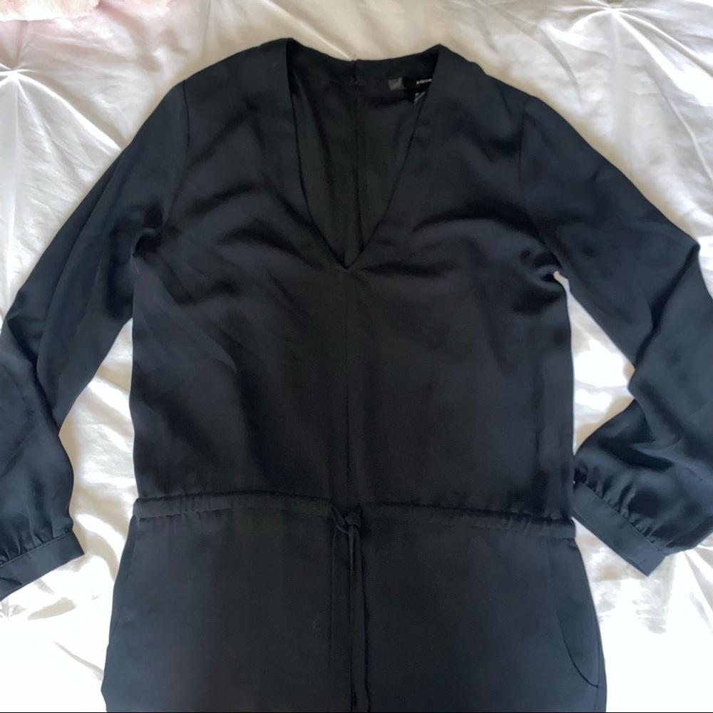 Aqua Black Long Sleeve Romper